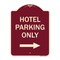Signmission Hotel Parking With Right Arrow Heavy-Gauge Aluminum Architectural Sign, 24" x 18", BU-1824-23900 A-DES-BU-1824-23900 - alternate 1